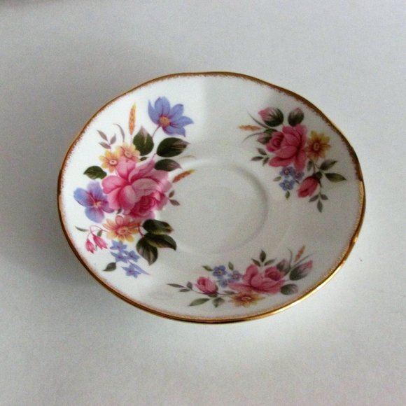 $5 Add-On Elizabethan Fine Bone China Saucer Hand Decorated Floral England - Picture 3 of 6